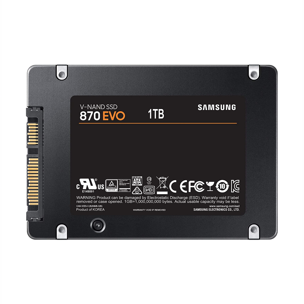 Samsung 870 EVO interne SSD Festplatte 1 TB intern 2.5 Zoll SATA III schwarz - icomtech