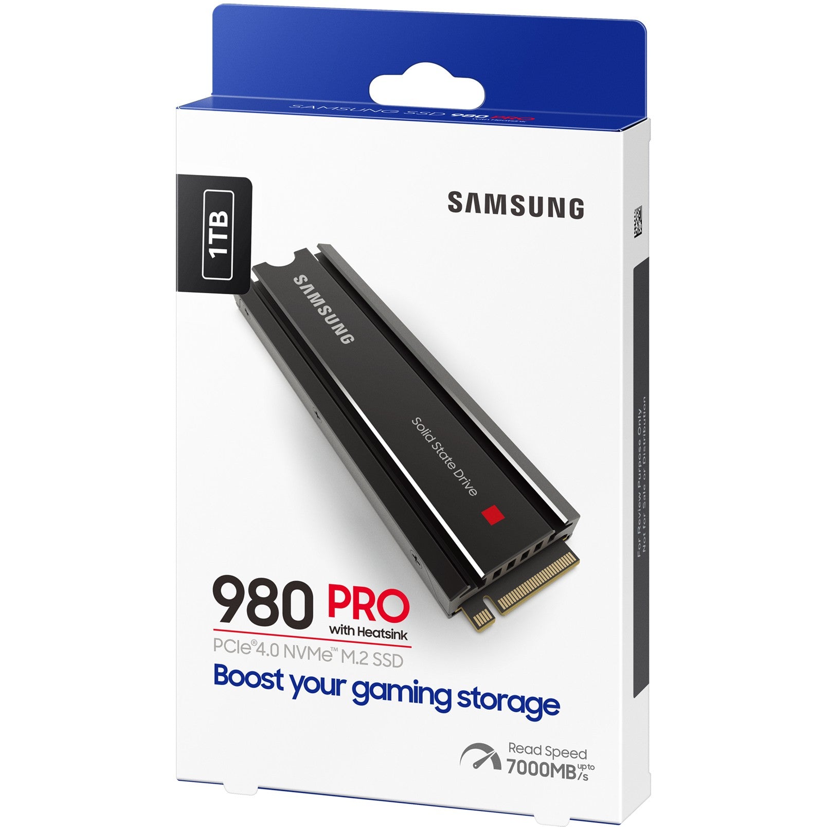 Samsung 980 Pro SSD interne Festplatte 1TB intern M.2 NVMe PCIe 4.0 Heatsink