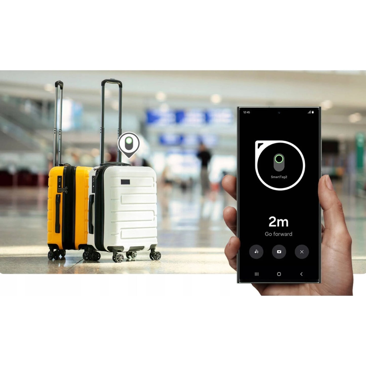 Samsung Galaxy SmartTag 2 Bluetooth-Tracker App IP67 Ortung EI-T5600 Weiß - icomtech