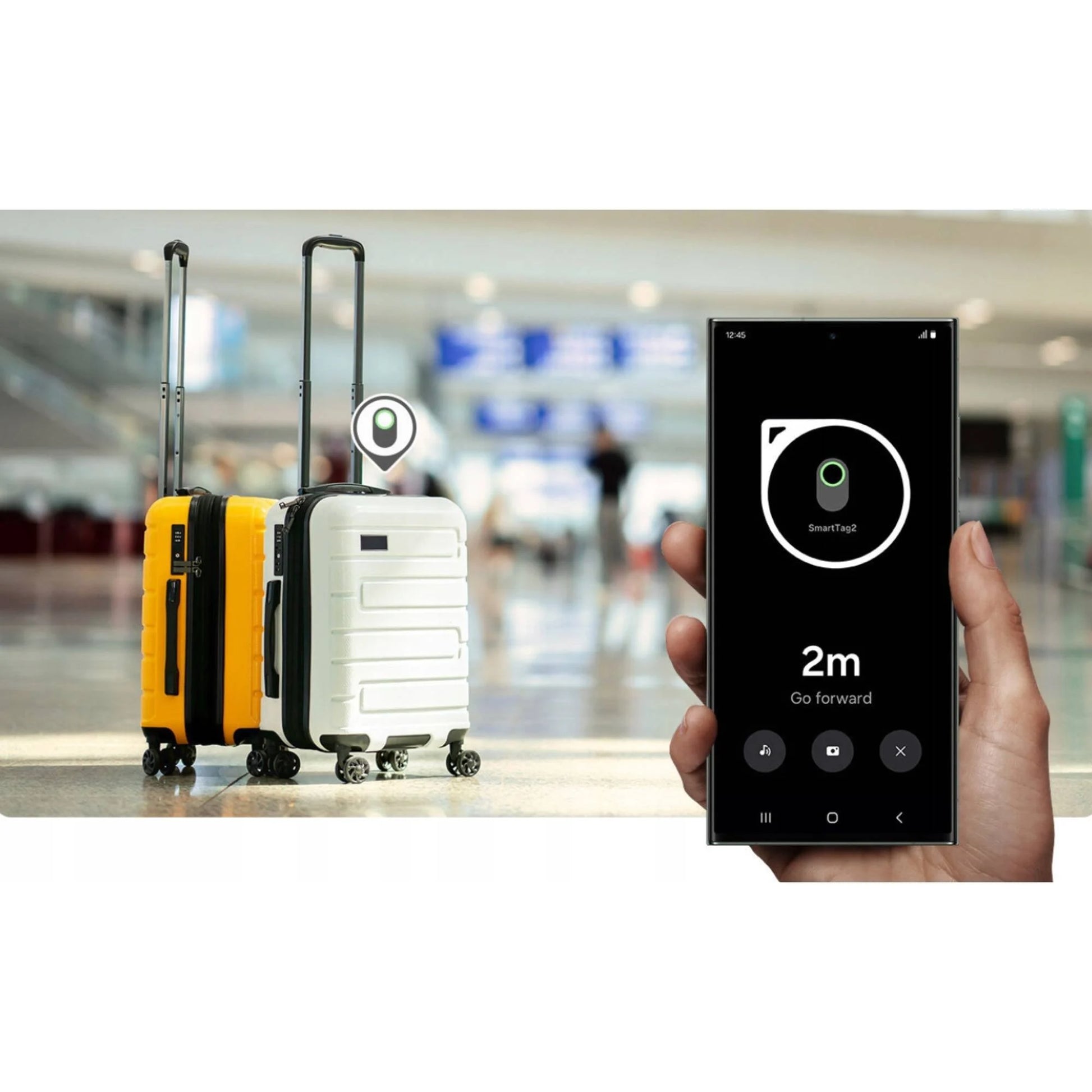 Samsung Galaxy SmartTag 2 Bluetooth-Tracker App IP67 Ortung EI-T5600 Weiß - icomtech