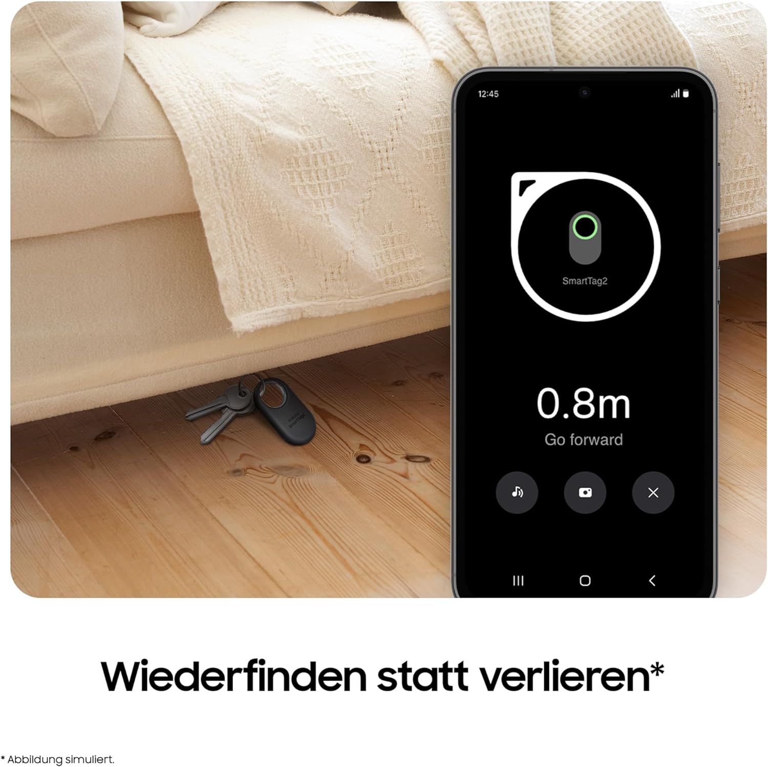 Samsung Galaxy SmartTag 2 Bluetooth-Tracker App IP67 Ortung EI-T5600 Weiß - icomtech