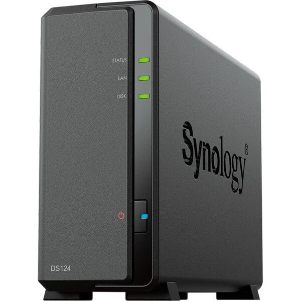 Synology DiskStation DS124 NAS Systeme 1-Bay 2,5"/3,5" SATA HDD/SSD Gigabit LAN - icomtech