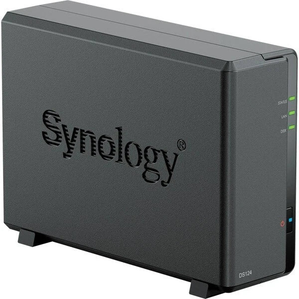 Synology DiskStation DS124 NAS Systeme 1-Bay 2,5"/3,5" SATA HDD/SSD Gigabit LAN - icomtech