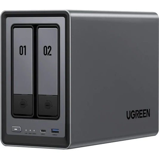 UGREEN NASync DXP2800 NAS System 2-Bay 2x SATA 2x M.2 SSD 1x 2.5GbE 8GB RAM - icomtech